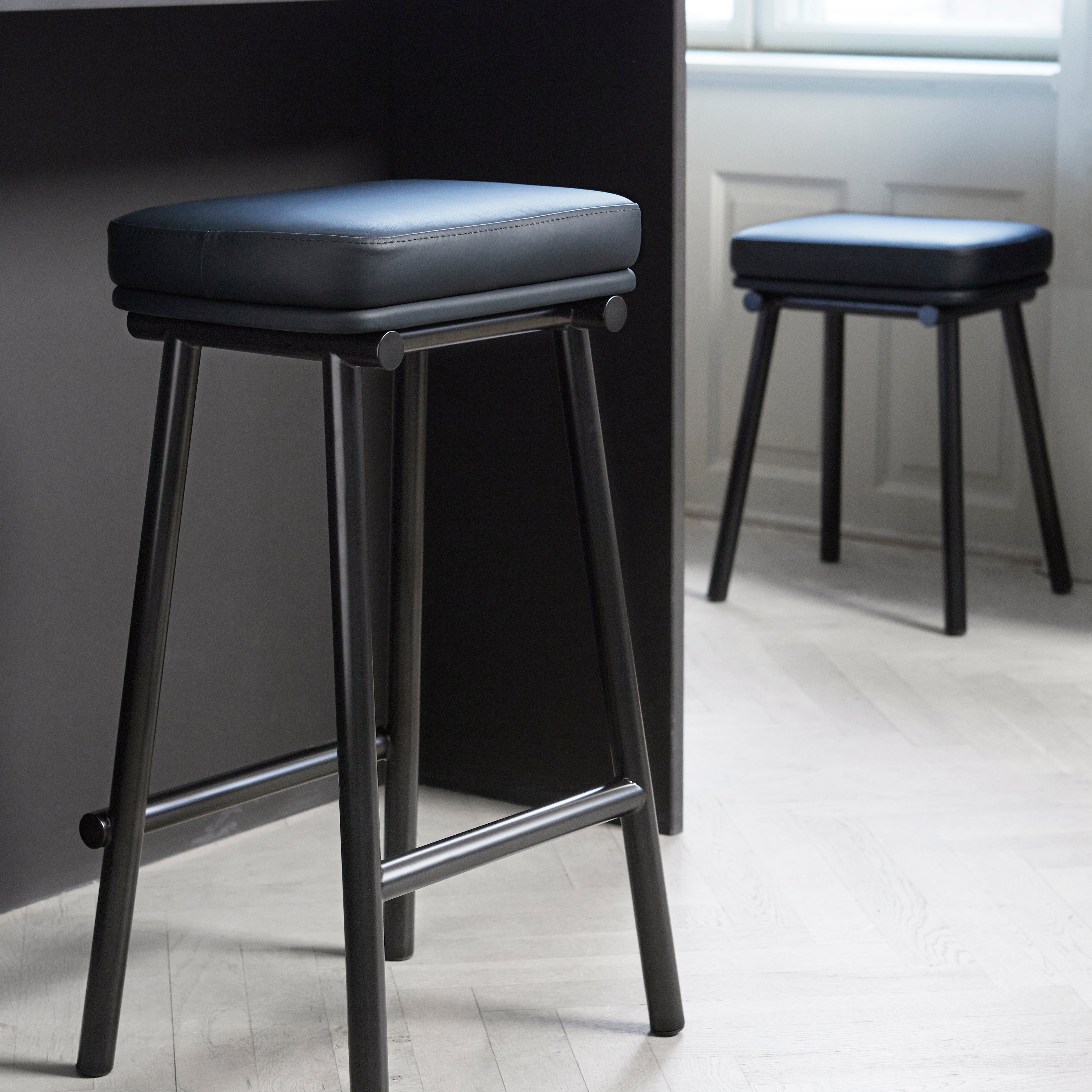 Tubby Tube Bar + Counter Stool: Upholstered