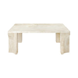 Doric Coffee Table: Square + Neutral White