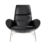 Wegner Queen Chair: Without Ottoman + Brushed Stainless Steel