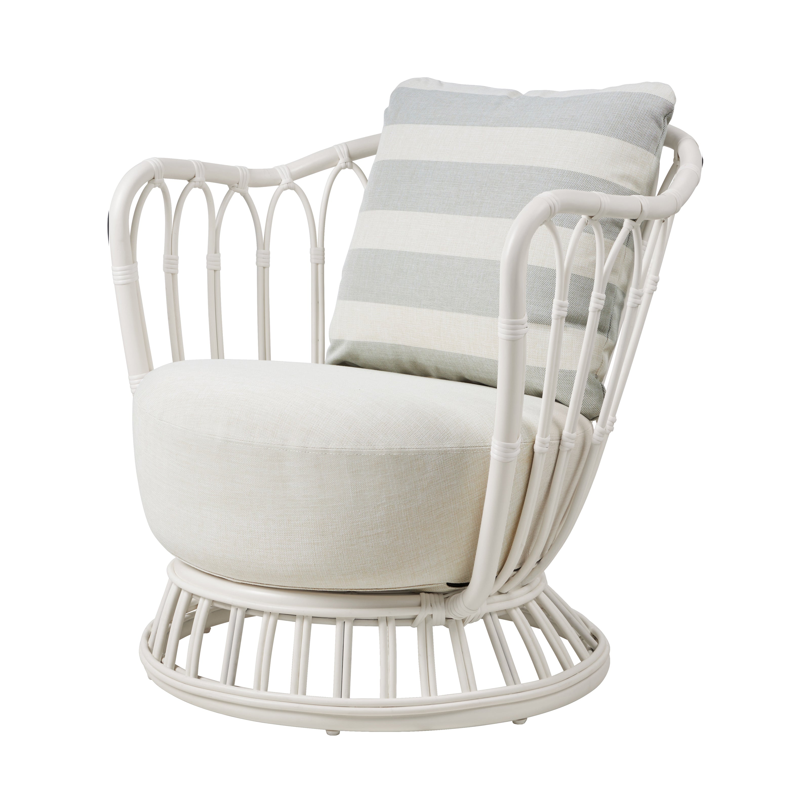 Grace Outdoor Lounge Chair: Fully Upholstered + Alabaster White