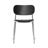 Co Chair: Seat Upholstered + Chrome + Black Oak 