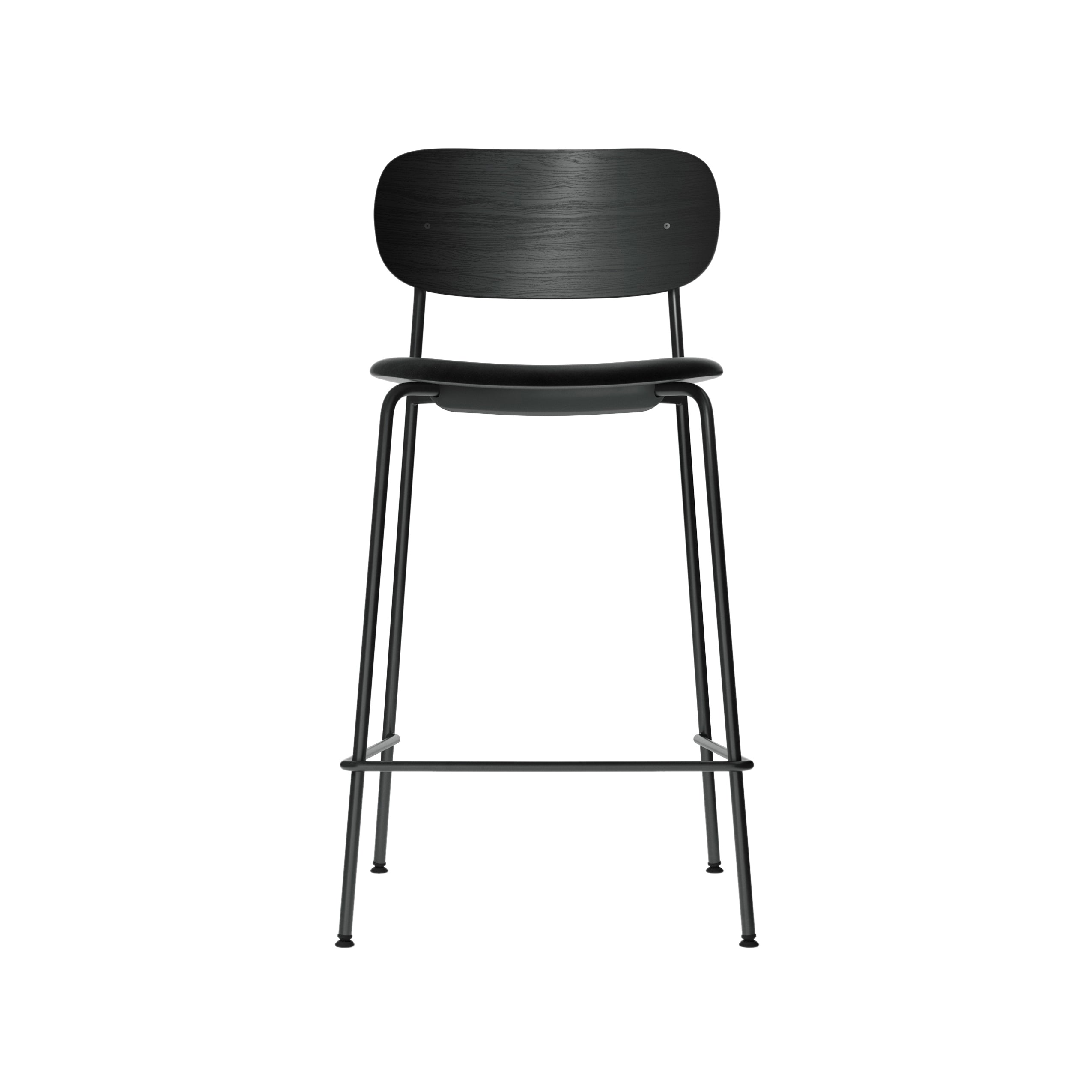 Co Bar + Counter Chair: Seat Upholstered + Counter + Black Oak