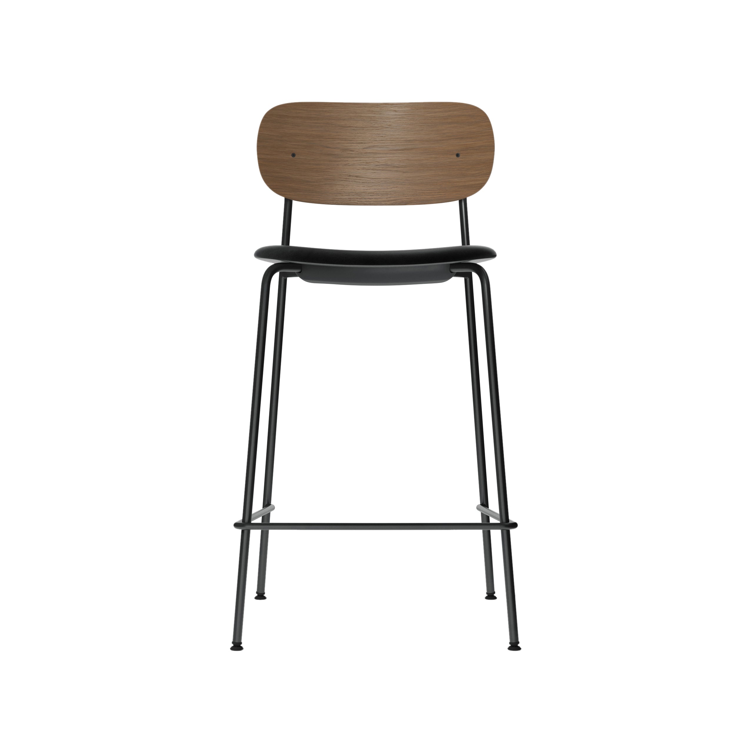 Co Bar + Counter Chair: Seat Upholstered + Counter + Dark Stained Oak 