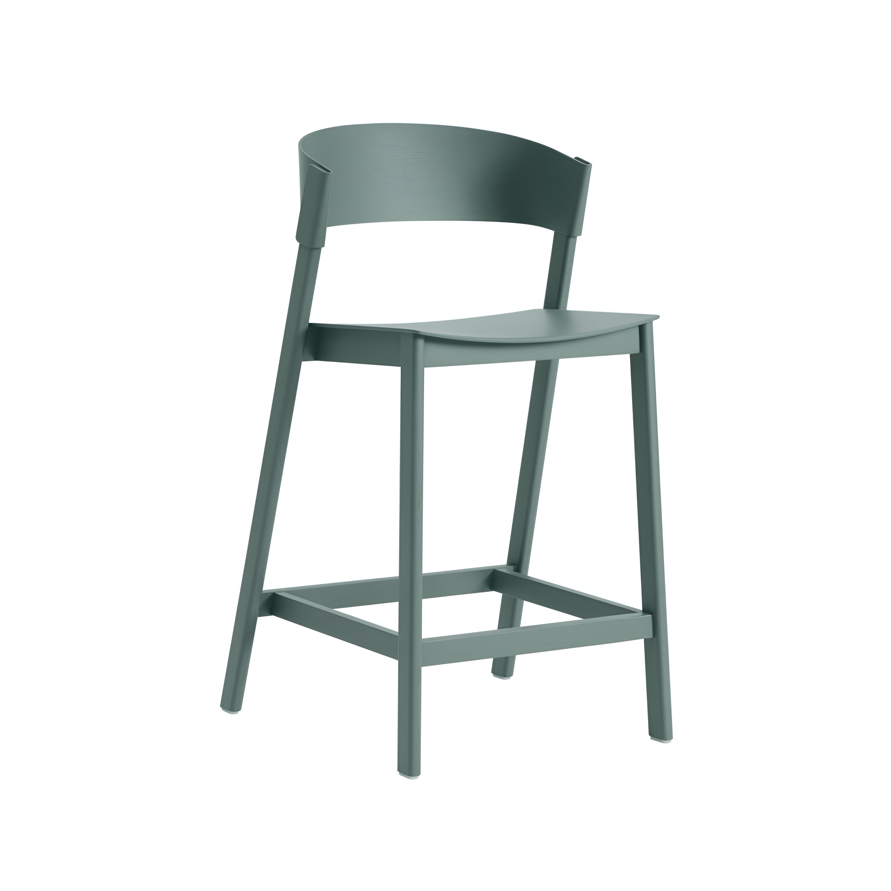 Cover Bar + Counter Stool: Counter + Green + With Footrest