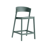 Cover Bar + Counter Stool: Counter + Green + With Footrest