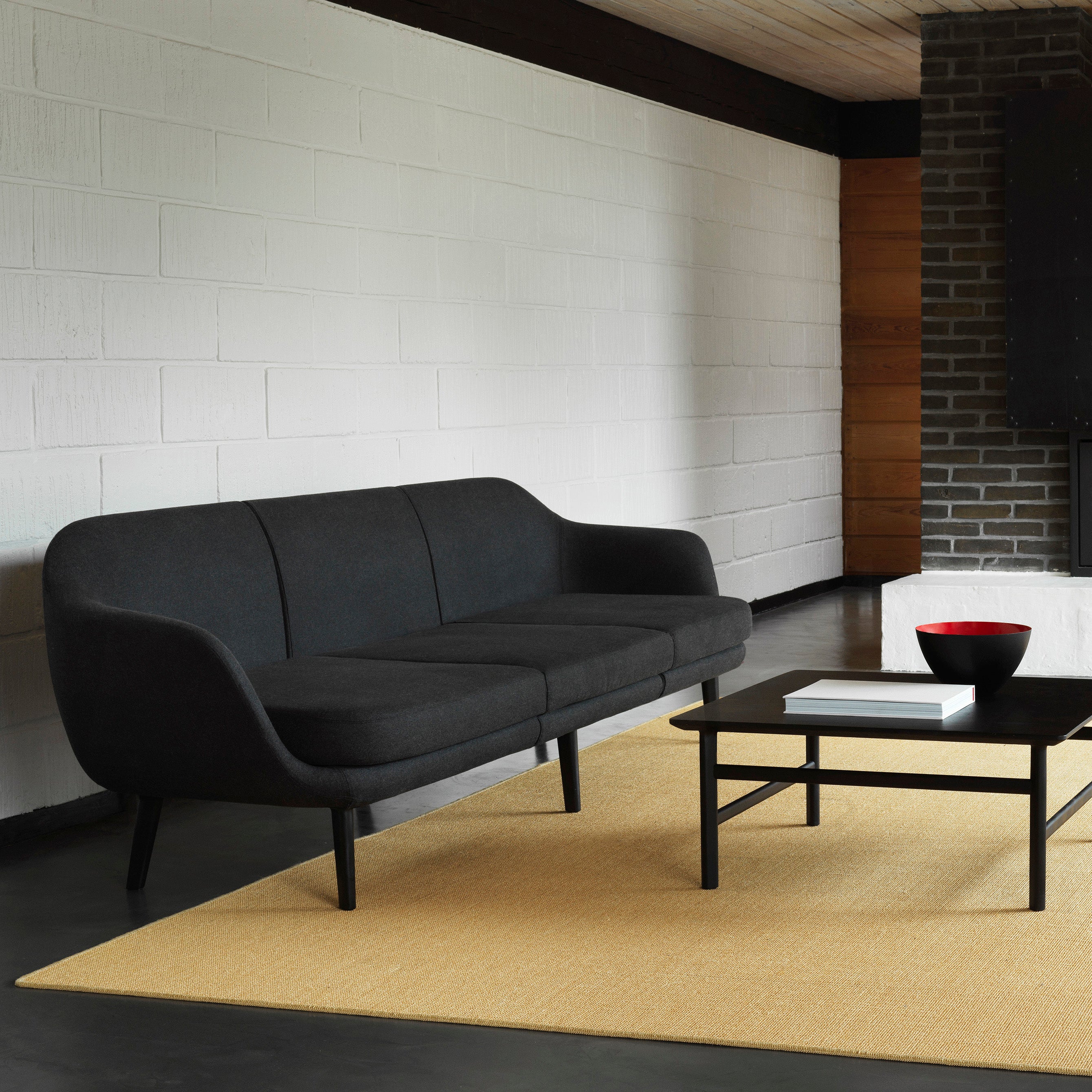 Sum Modular Sofa: Black Aluminum Base