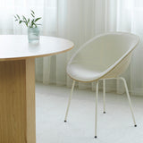Mat Armchair: Steel Base + Front Upholstered