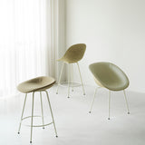 Mat Armchair: Steel Base + Front Upholstered