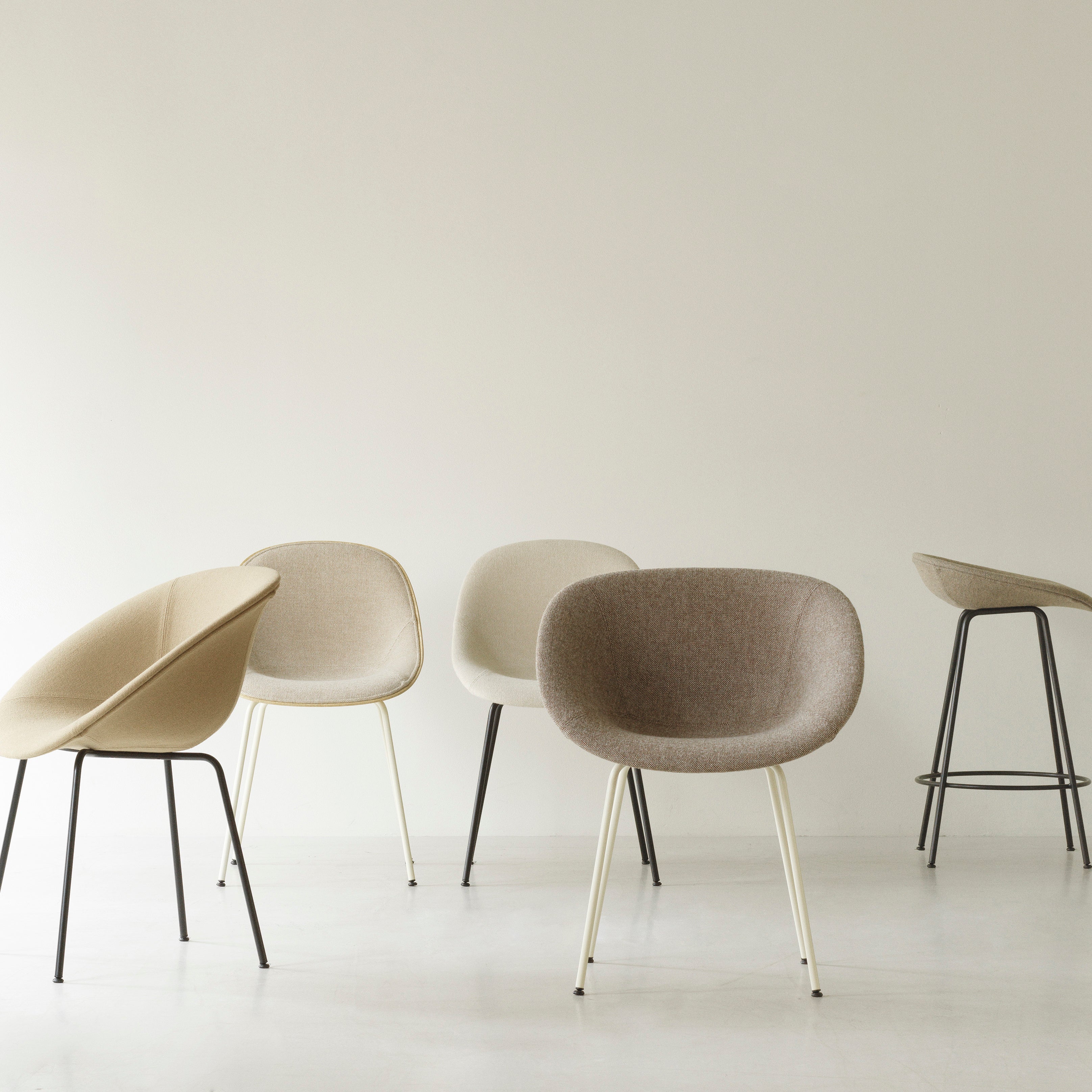 Mat Chair: Steel Base + Front Upholstered