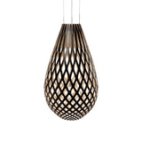 Kōura Pendant Light: XXX Large + Black + Bamboo + White