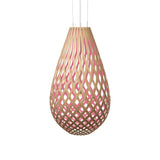 Kōura Pendant Light: XXX Large + Bamboo + Pink + White