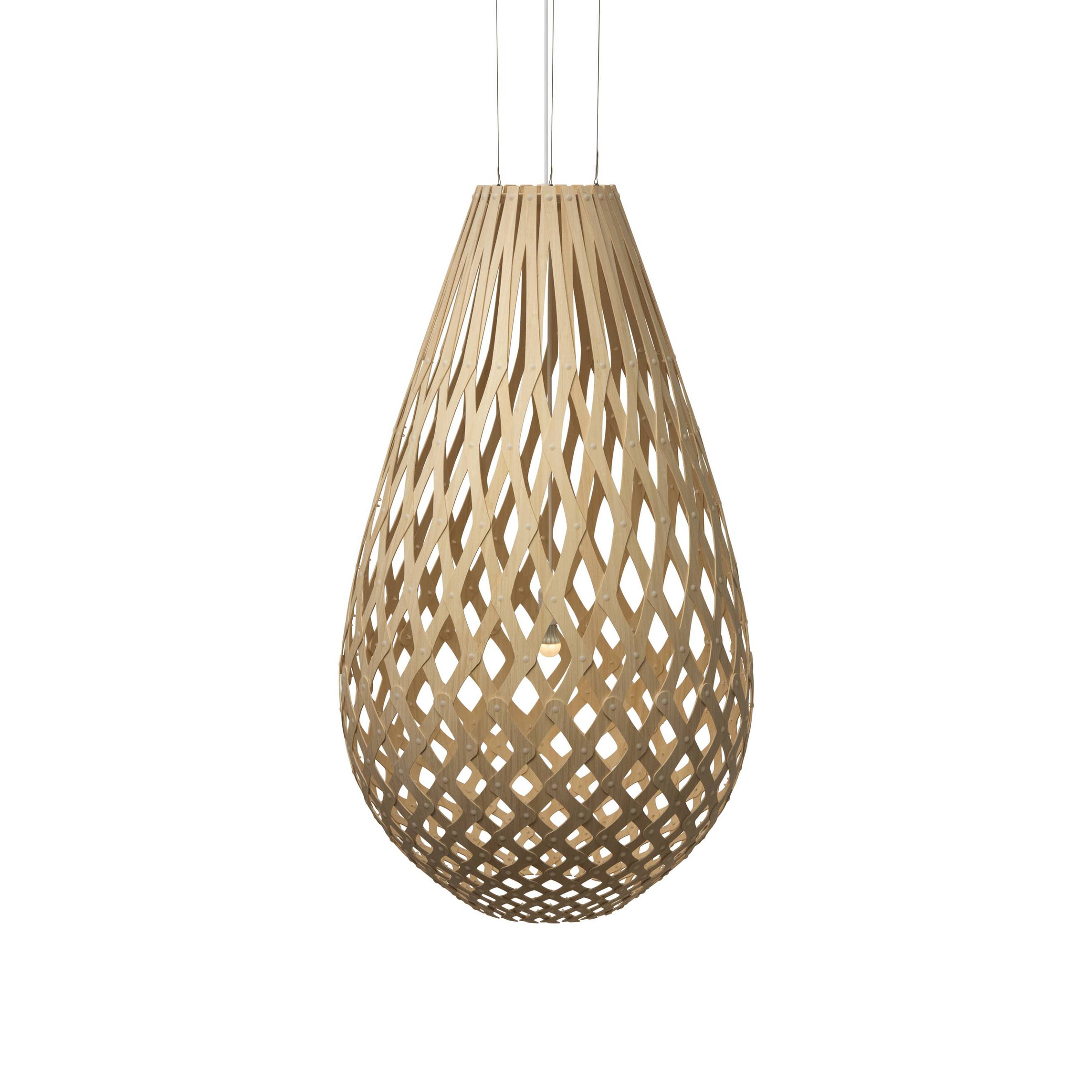 Kōura Pendant Light: XXX Large + Bamboo + White