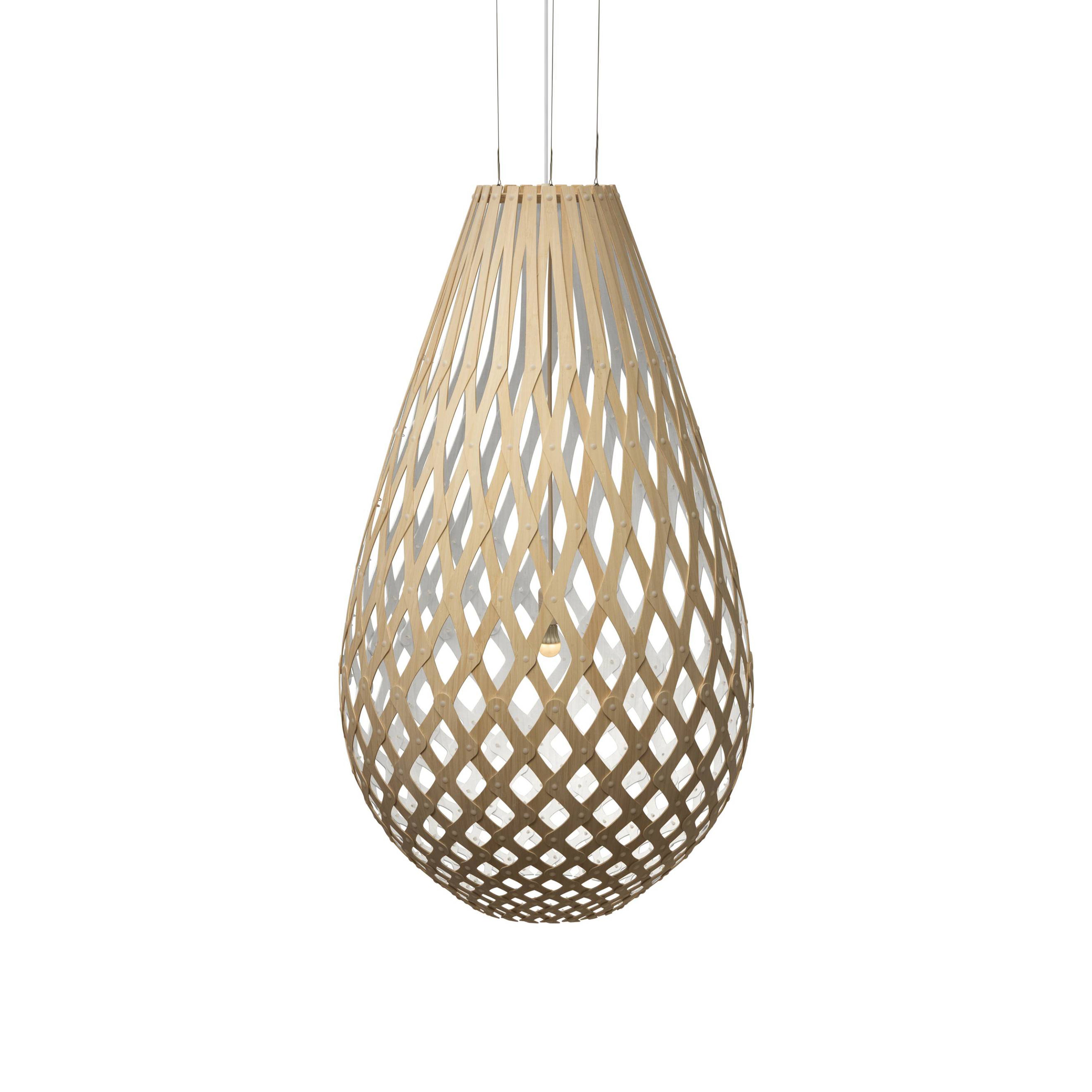 Kōura Pendant Light: XXX Large + Bamboo + White + White