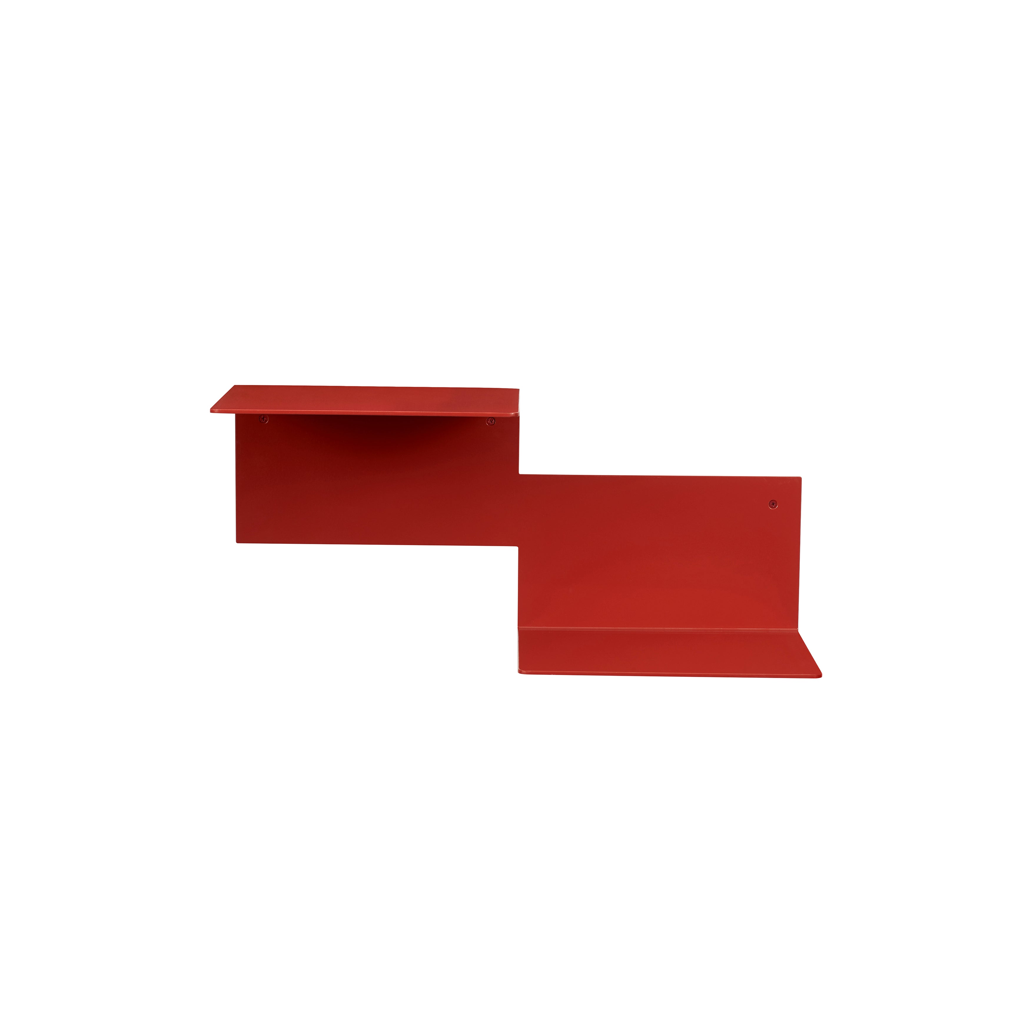 Repeat Wall Shelving:  Left + Rusty Red