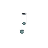 Equalizer: 2 Piece Pendant: Black Anodize + Smokey Green
