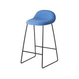 3D Bar + Counter Stool: Sledge Base + Full Upholstery + Counter + Black Semi Matt