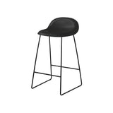 3D Bar + Counter Stool: Sledge Base + Plastic Shell + Counter + Black Semi Matt + Black Semi Matt + Plastic Glides