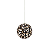 Coral Pendant Light: Extra Small + Black + Bamboo  + White