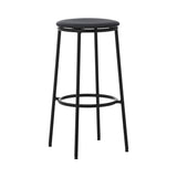 Circa Bar + Counter Stool: Upholstered + Bar + Ultra Leather Black