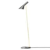 AJ Floor Lamp: Warm Grey + Brass + Black