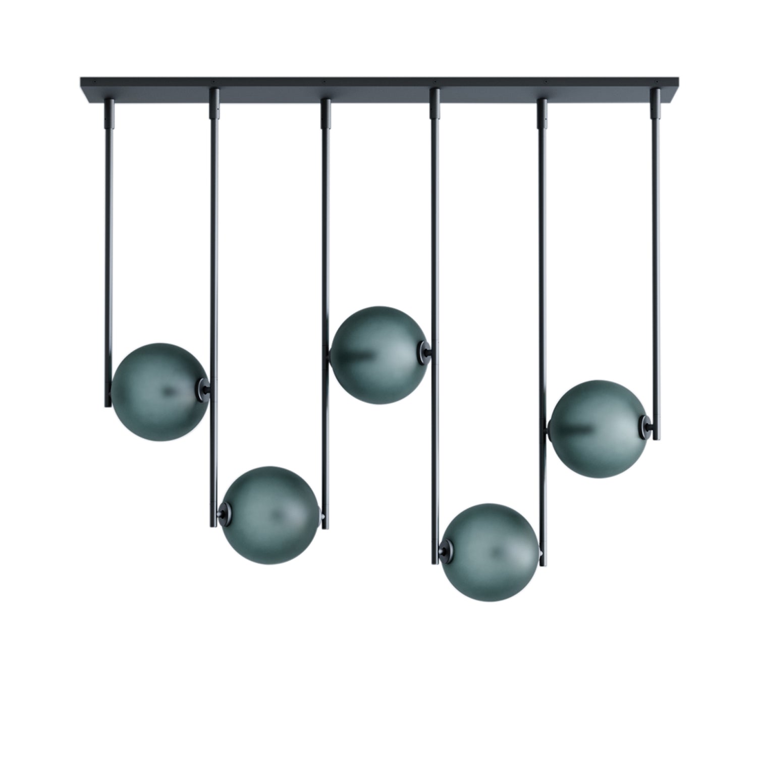 Equalizer 5 Piece Linear: Black Anodize + Smokey Green