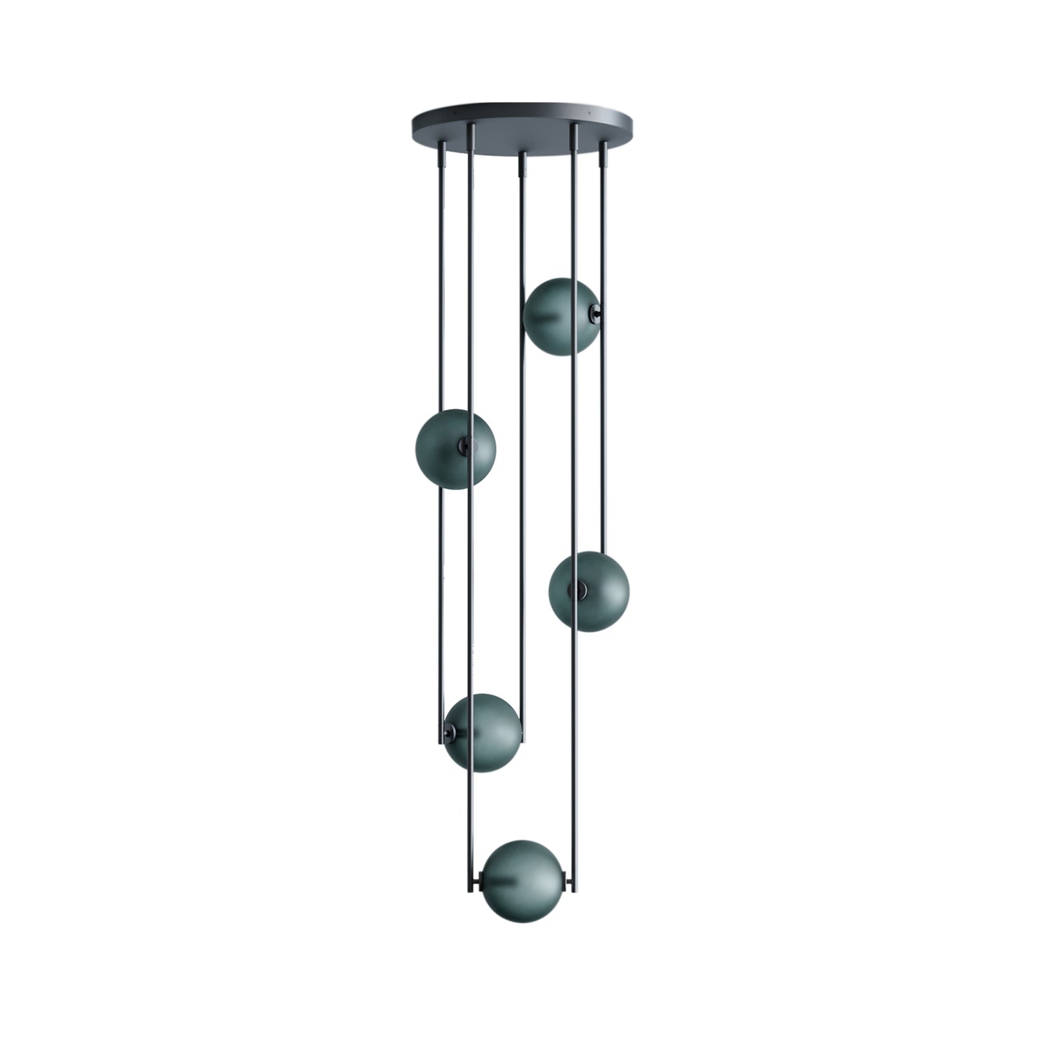 Equalizer 5 Piece Radial: Black Anodize + Smokey Green