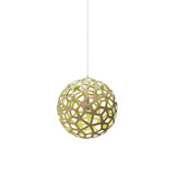 Coral Pendant Light: Small + Bamboo + Lime + White