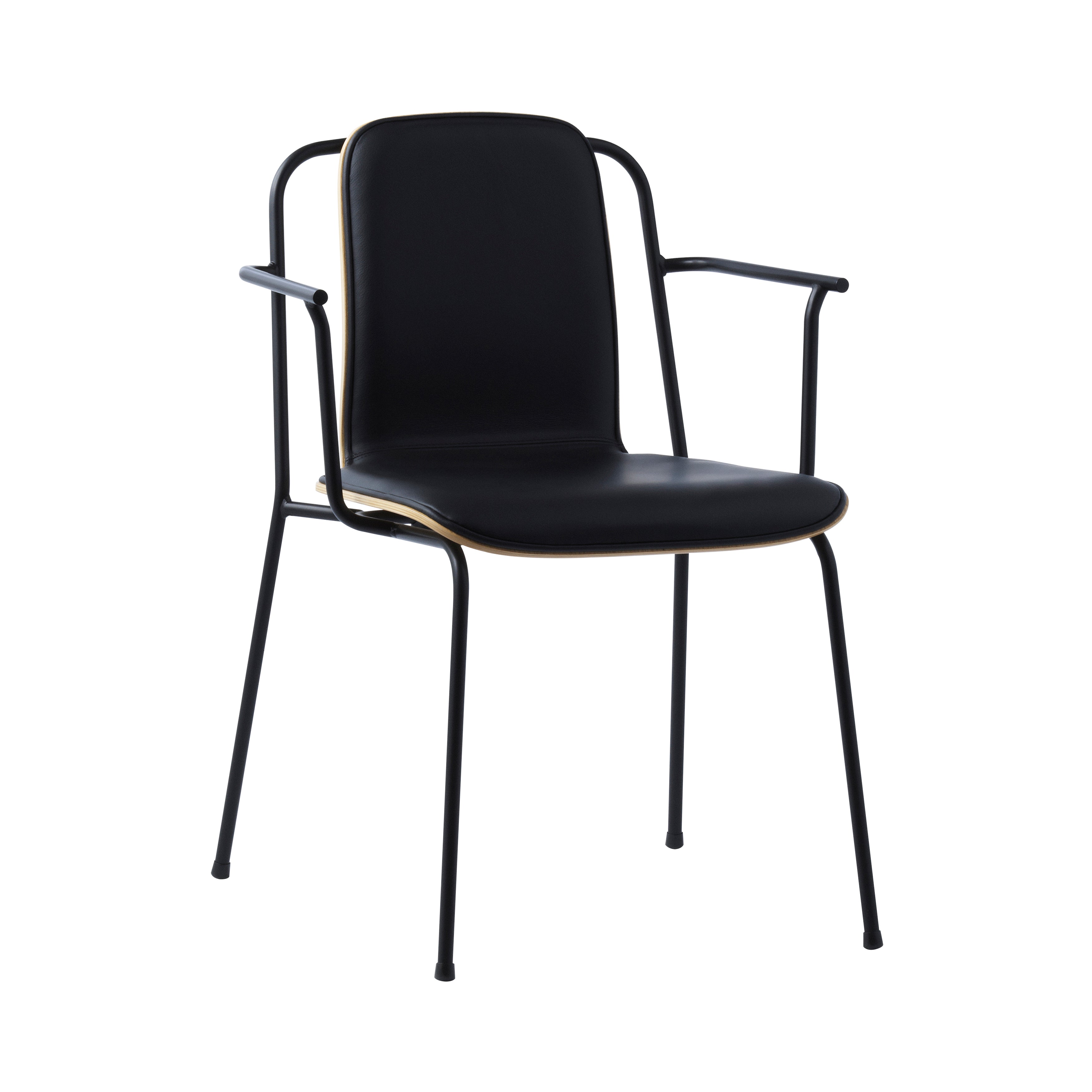 Studio Armchair: Front Upholstered + Oak