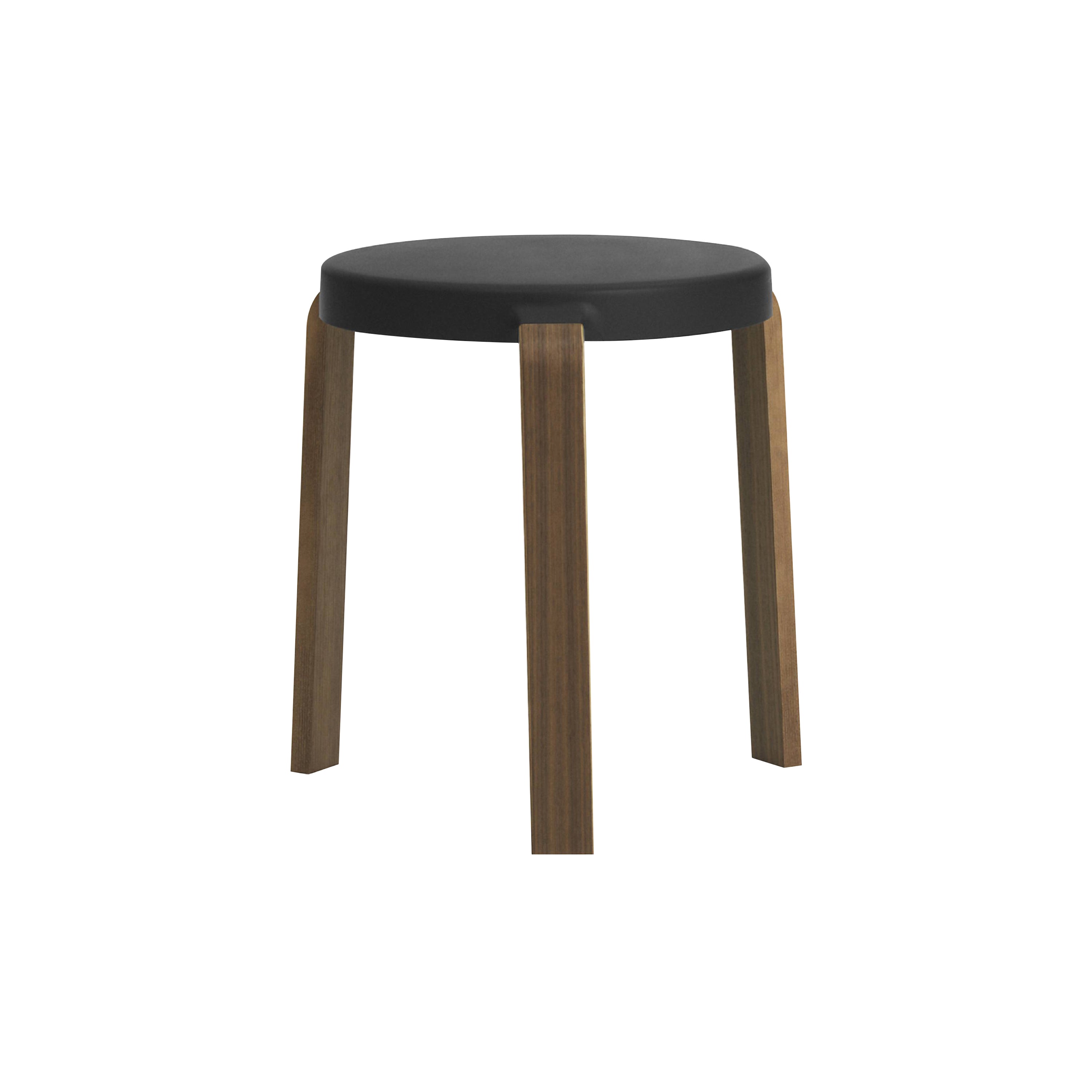 Tap Stool: Black + Walnut