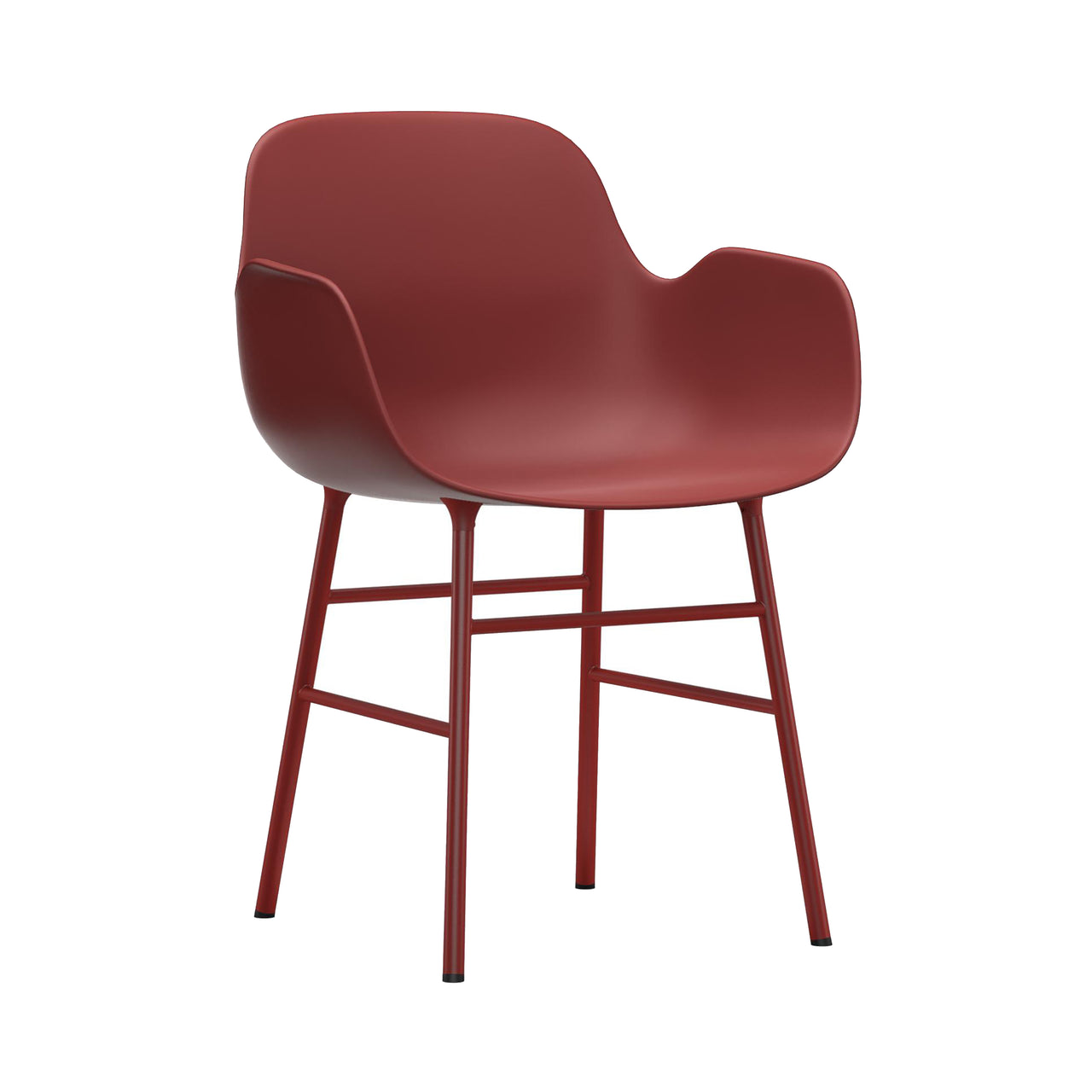 Form Armchair: Steel + Red