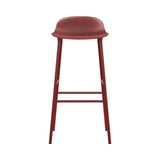Form Bar + Counter Stool: Steel + Bar + Red