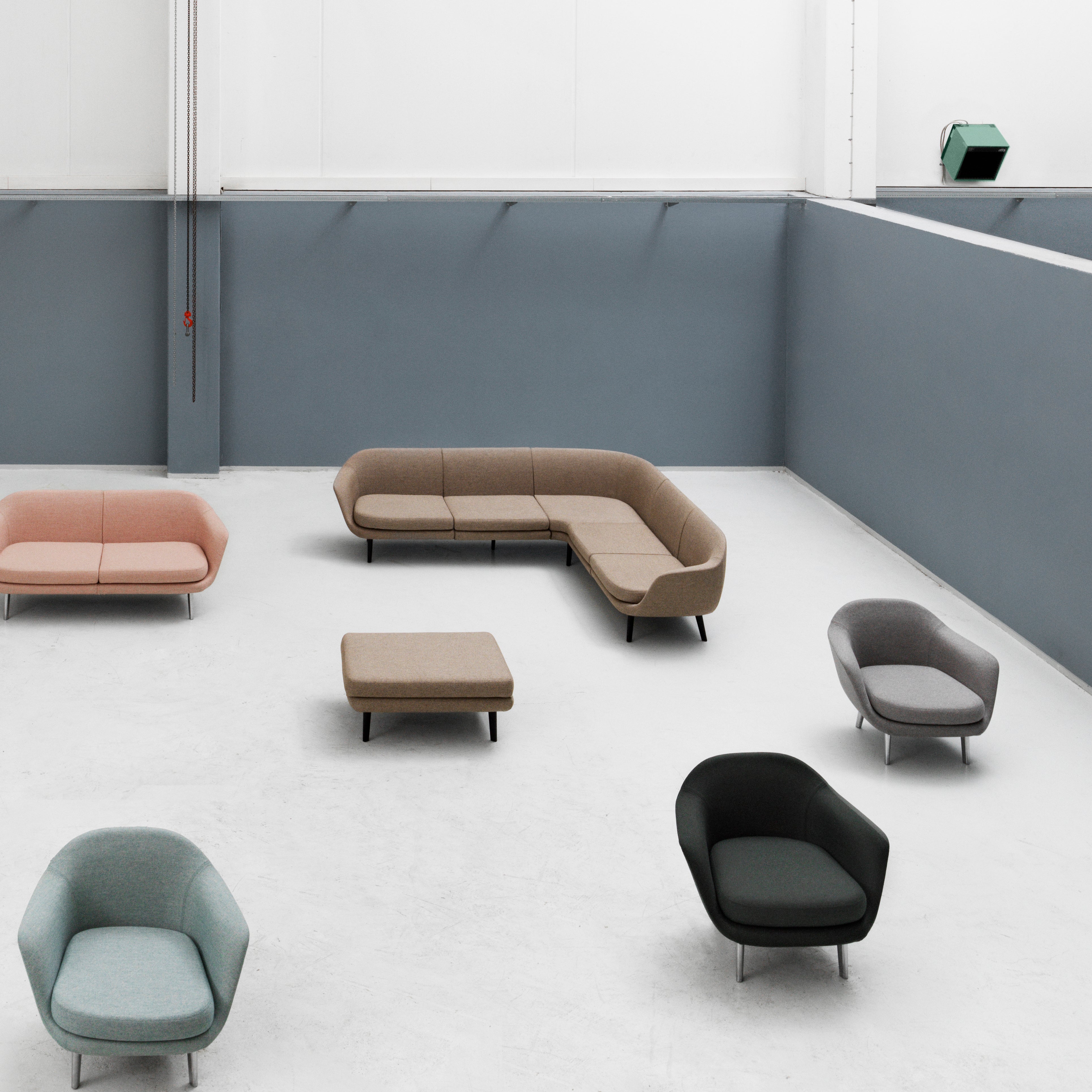 Sum Modular Sofa: Black Aluminum Base