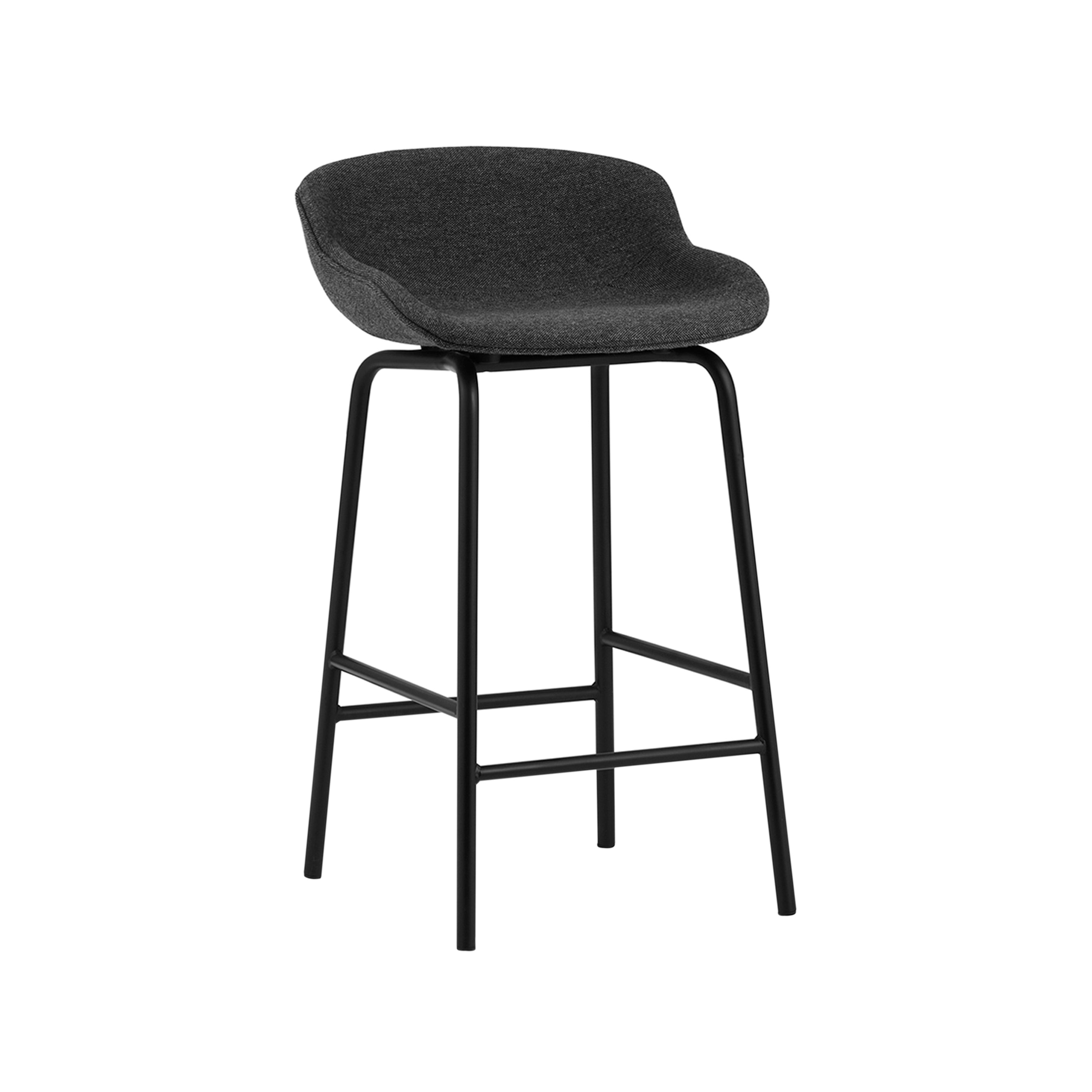 Hyg Bar + Counter Stool: Fully Upholstered + Counter + Black