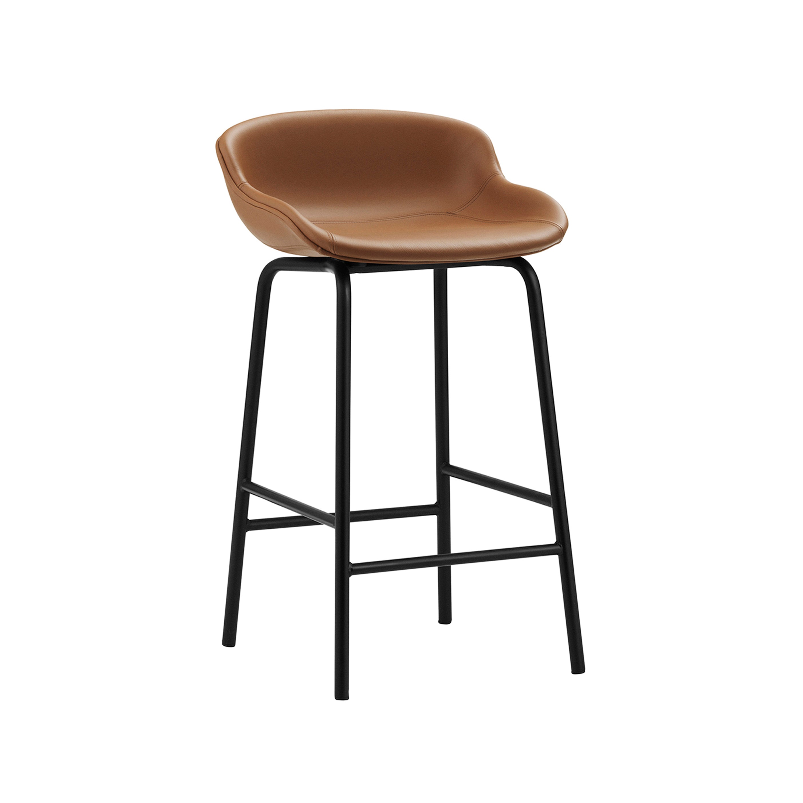 Hyg Bar + Counter Stool: Fully Upholstered + Counter + Black