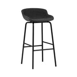Hyg Bar + Counter Stool: Fully Upholstered + Bar + Black