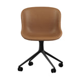 Hyg Chair Swivel 4W: Full Upholstered + Black Aluminum