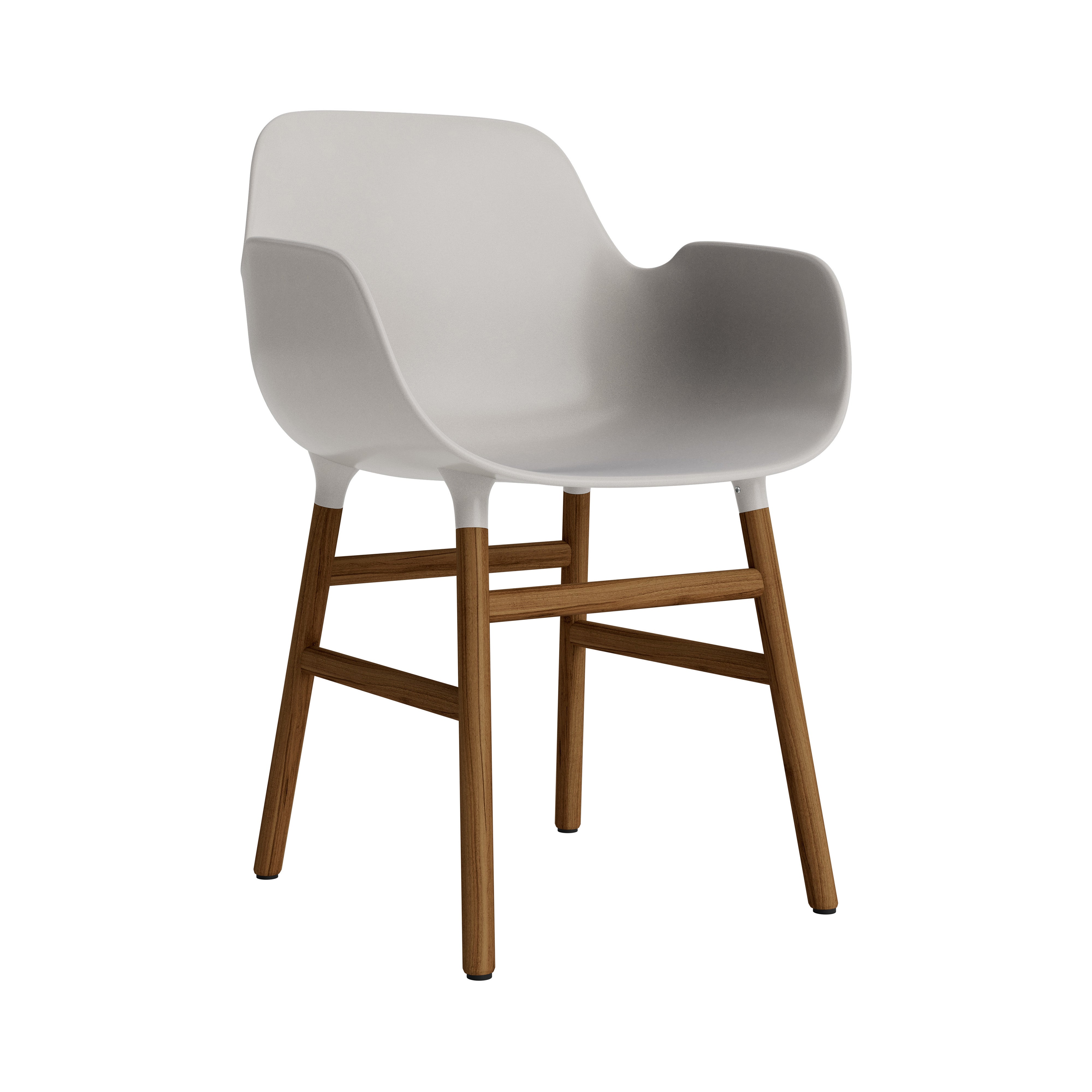 Form Armchair: Walnut or Oak Legs + Warm Grey + Walnut