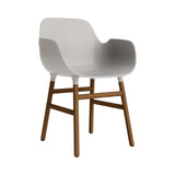 Form Armchair: Walnut or Oak Legs + Warm Grey + Walnut