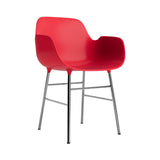 Form Armchair: Chrome + Bright Red