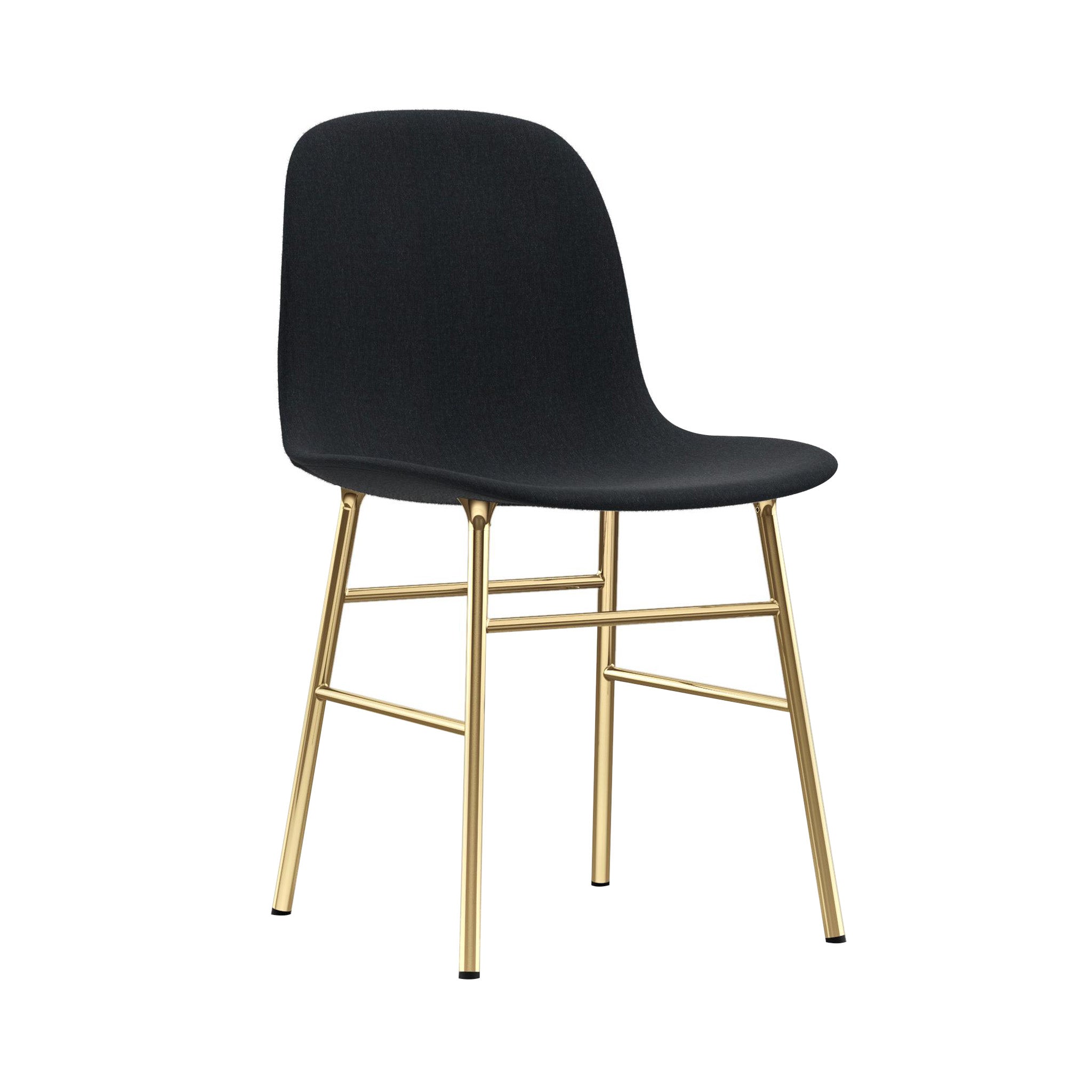 Form Chair: Brass Base + Full Upholstered