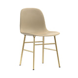 Form Chair: Brass Base + Full Upholstered