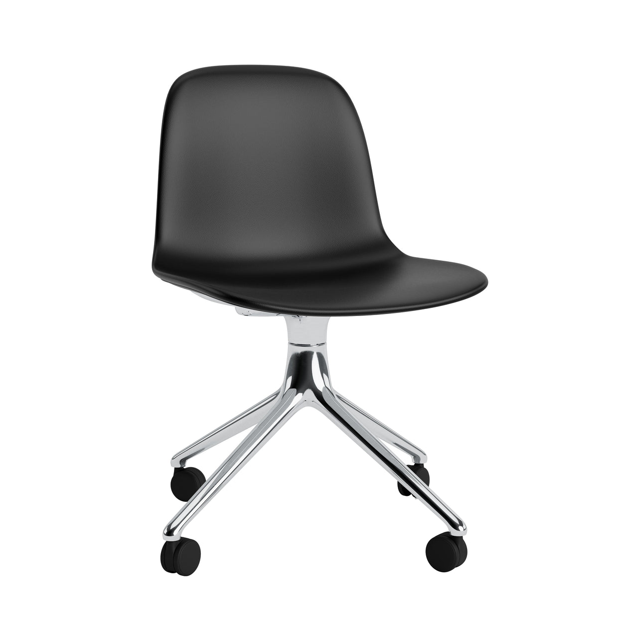 Form Chair: Swivel Upholstered + Aluminum + With Casters
