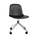 Form Chair: Swivel Upholstered + Aluminum + With Casters