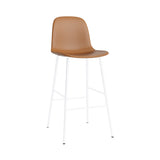 Form Bar Chair: Steel Base + Upholstered + White