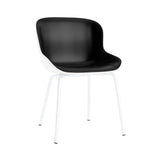 Hyg Chair: Steel Base + Front Upholstered + White