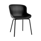 Hyg Chair: Steel Base + Front Upholstered + Black