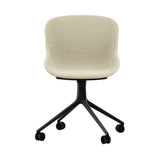 Hyg Chair Swivel 4W: Full Upholstered + Black Aluminum
