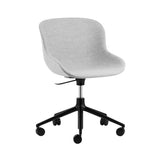 Hyg 5W Swivel Chair: Gaslift Full Upholstered + Black Aluminum
