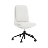 Off Chair 5W Gaslift with Cushion: Low + Without Arm + Black Aluminum