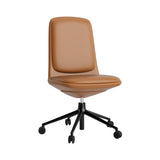 Off Chair 5W Gaslift with Cushion: Low + Without Arm + Black Aluminum